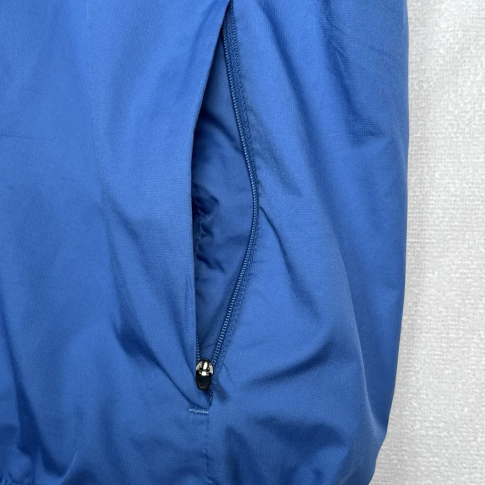 Nike Golf 1/4 Zip Wind Shirt Short Sleeve Mens‎ Medium Blue Zippered Pockets